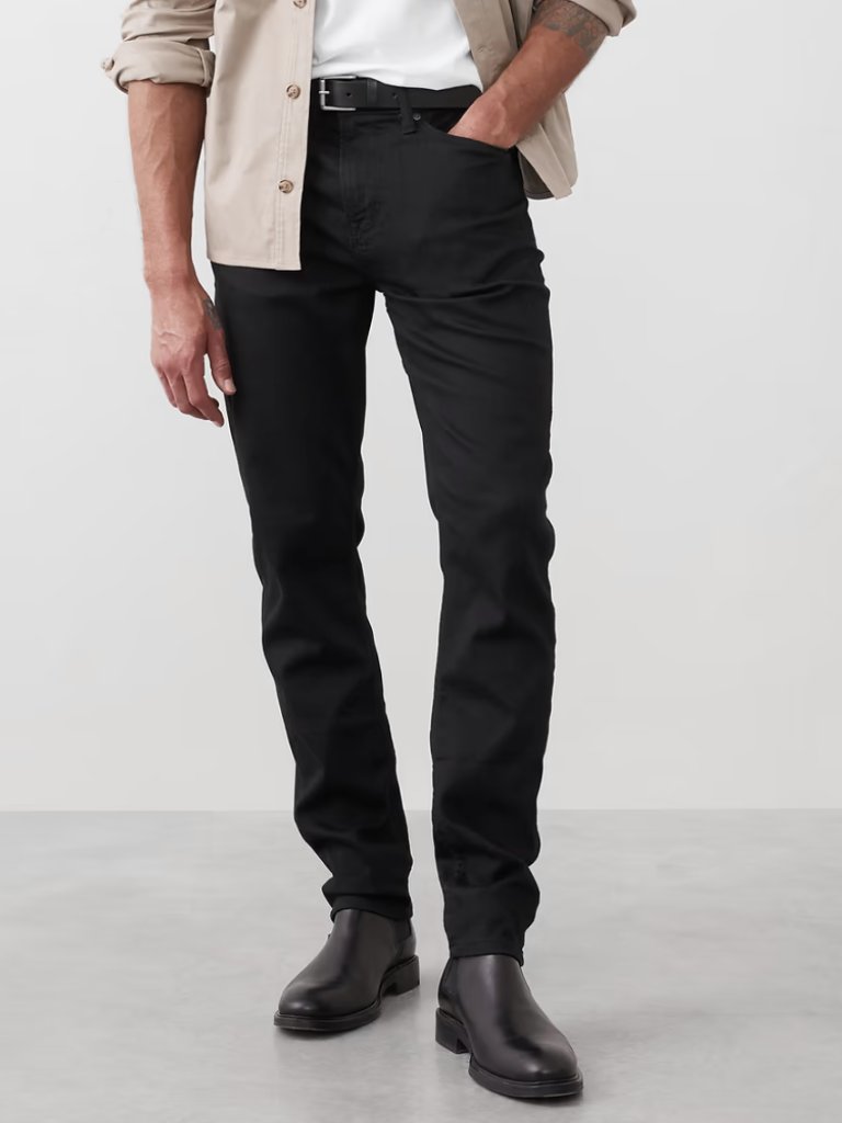 Banana Republic Black Slim Travel Jean